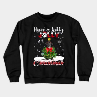 Have A Holly Jolly Christmas Great Dane Dog Xmas Tree Crewneck Sweatshirt